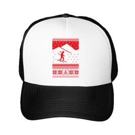 Sapca personalizata ski trip alb