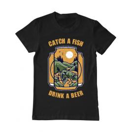 Tricou adler barbat catch a fish negru