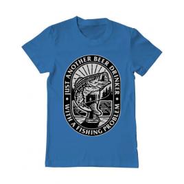 Tricou adler barbat fishing problem albastru azuriu