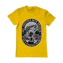 Tricou adler barbat fishing problem galben