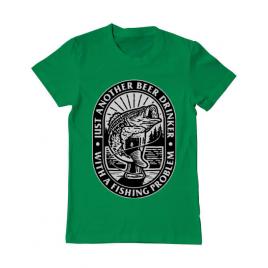 Tricou adler barbat fishing problem verde mediu
