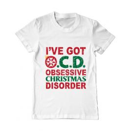 Tricou adler barbat obsessive christmas disorder alb
