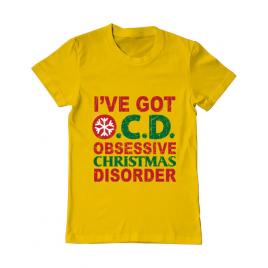 Tricou adler barbat obsessive christmas disorder galben