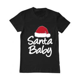 Tricou adler barbat santa baby negru