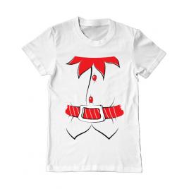 Tricou adler barbat santa helper alb