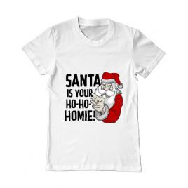Tricou adler barbat santa is your homie alb
