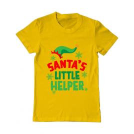 Tricou adler barbat santas little helper galben