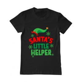 Tricou adler barbat santas little helper negru