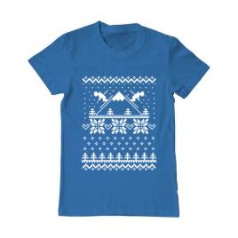 Tricou adler barbat ski time albastru azuriu