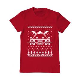 Tricou adler barbat ski time rosu