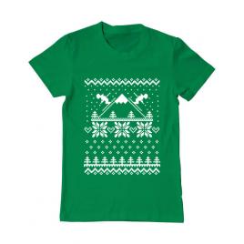 Tricou adler barbat ski time verde mediu