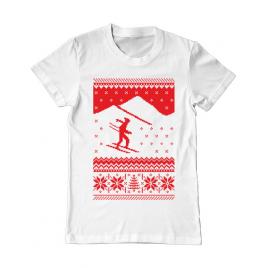 Tricou adler barbat ski trip alb