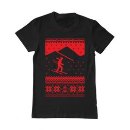 Tricou adler barbat ski trip negru
