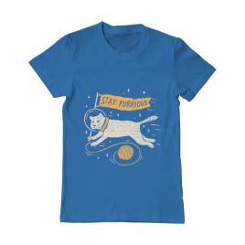 Tricou adler barbat stay furrious albastru azuriu