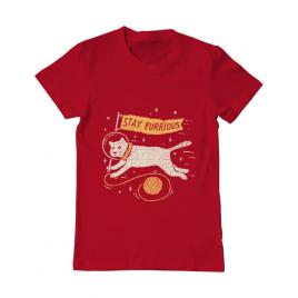 Tricou adler barbat stay furrious rosu
