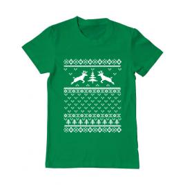 Tricou adler barbat ugly sweater verde mediu