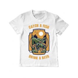 Tricou adler copil catch a fish alb