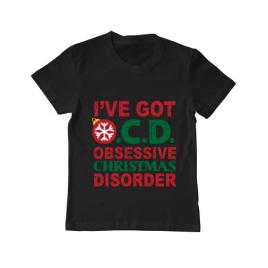 Tricou adler copil obsessive christmas disorder negru