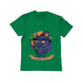 Tricou adler copil purr halloween verde mediu