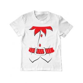 Tricou adler copil santa helper alb
