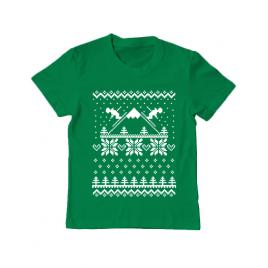 Tricou adler copil ski time verde mediu