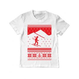 Tricou adler copil ski trip alb