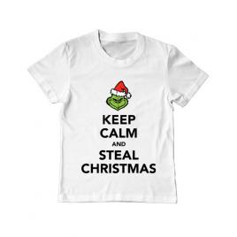 Tricou adler copil steal christmas alb
