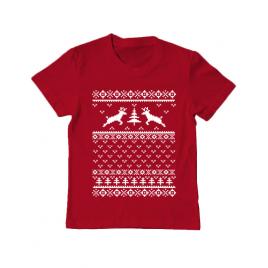 Tricou adler copil ugly sweater rosu