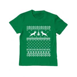 Tricou adler copil ugly sweater verde mediu