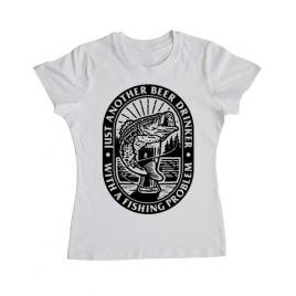 Tricou adler dama fishing problem alb