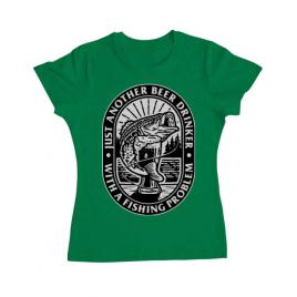 Tricou adler dama fishing problem verde mediu