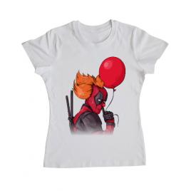Tricou adler dama it is deadpool alb