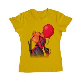Tricou adler dama it is deadpool galben