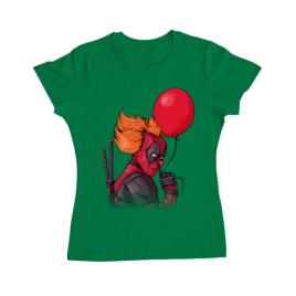 Tricou adler dama it is deadpool verde mediu