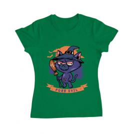 Tricou adler dama purr halloween verde mediu