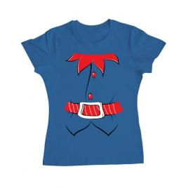 Tricou adler dama santa helper albastru azuriu