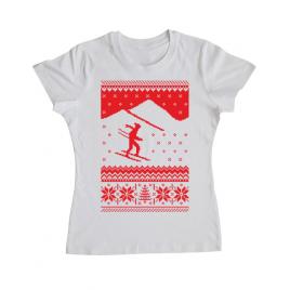 Tricou adler dama ski trip alb