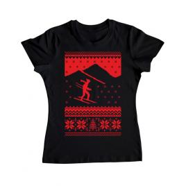 Tricou adler dama ski trip negru