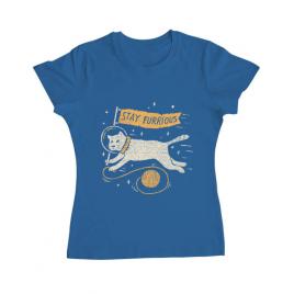 Tricou adler dama stay furrious albastru azuriu