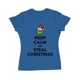 Tricou adler dama steal christmas albastru azuriu