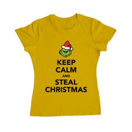 Tricou adler dama steal christmas galben