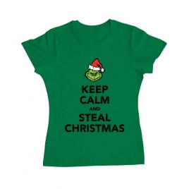 Tricou adler dama steal christmas verde mediu