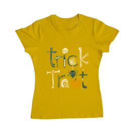 Tricou adler dama trick or treat galben