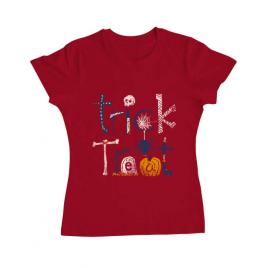 Tricou adler dama trick or treat rosu