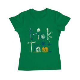 Tricou adler dama trick or treat verde mediu