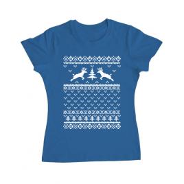 Tricou adler dama ugly sweater albastru azuriu