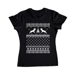 Tricou adler dama ugly sweater negru