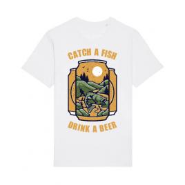 Tricou stanley stella barbat catch a fish alb