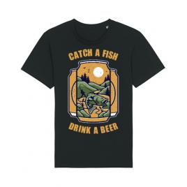 Tricou stanley stella barbat catch a fish negru