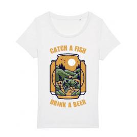 Tricou stanley stella dama catch a fish alb